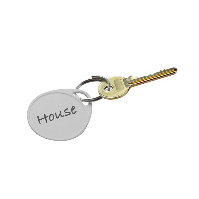 Lucky Line Round Label-It Plastic Tags, 25 Pack (25129), White - Image 4